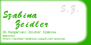 szabina zeidler business card